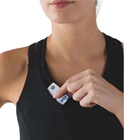 Lululemon Athletica Beat The Heat Tank in Black | 2in1 Sports Bra Size 4 - Picture 2 of 10